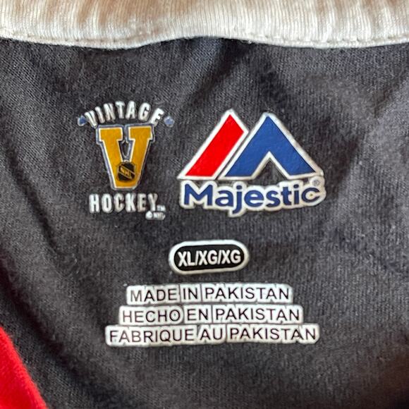 Majestic Vintage Hockey NHL Chicago Blackhawks Jersey Style Tee Shirt Size XL - Picture 4 of 5